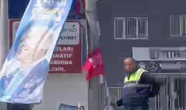 Bayraklı'da 'afis toplatma' gerilimi