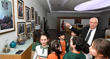 Miniklerden Başkan Selvitopu'na ziyaret