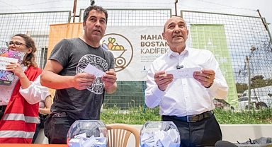 Mahalle bostanı için kura çekildi