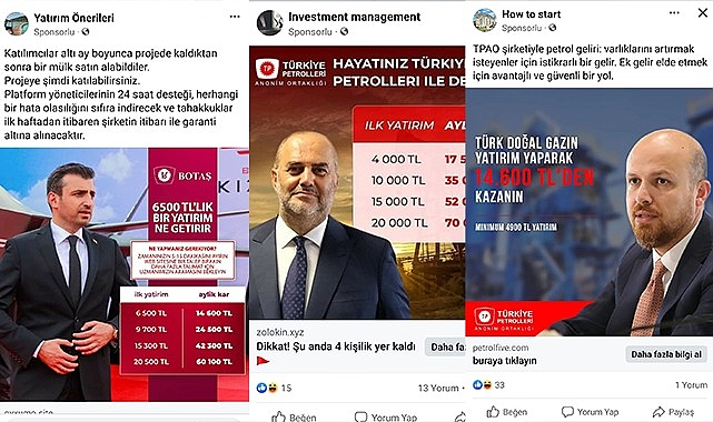 Dolandırıcılar iş başında… O isimlerin fotoğraflarını kullanıyorlar!