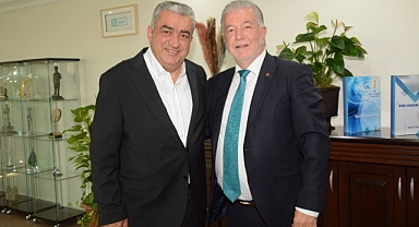 Serter'den İzmir esnafının yeni başkanına tebrik ziyareti