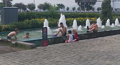 Konak'ta çocukların tehlikeli eğlencesi!