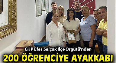 CHP Selçuk İlçe Örgütü'nden 200 öğrenciye hediye ayakkabı