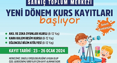 Sarnıç Toplum Merkezi’nde çocuk kurslarının kayıtları başladı