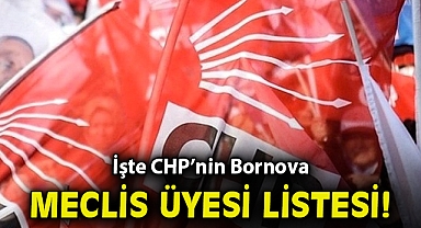 CHP'nin Bornova meclis üyesi listesi belli oldu!