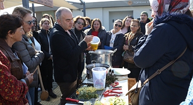 Efes Tarlası Yaşam Köyü’nde Zeytinyağı Sabunu Atölyesi