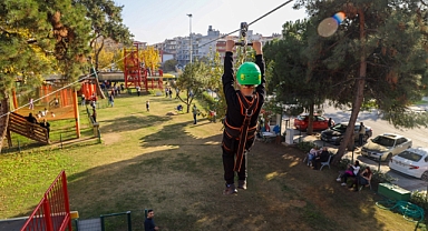Karşıyaka Macera Parkı 3 ayda 5 bin kişiyi konuk etti