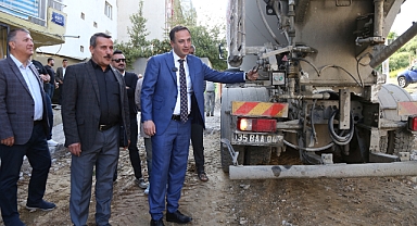 Bornova Altındağ'da beton yol hamlesi!