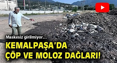 Maskesiz girilmiyor… Kemalpaşa'da 'çöp' ve 'moloz' dağları!