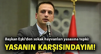 Başkan Eşki'den sokak hayvanları yasasına tepki!