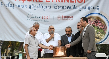 Bornova'da 2 bin 500 kişilik aşure sofrası!