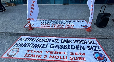 Bayraklı'da memurlar bir kez daha iş bıraktı!