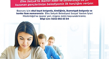 Efes Selçuk Belediyesi'nden yeni üniversiteli gençlere destek!