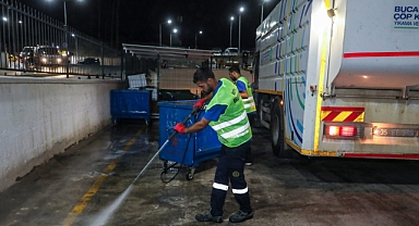 Buca'nın en büyük hastanesinde temizlik çalışması