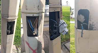 Resmen tehlikeye davetiye… Elektrik kabloları açıkta duruyor!