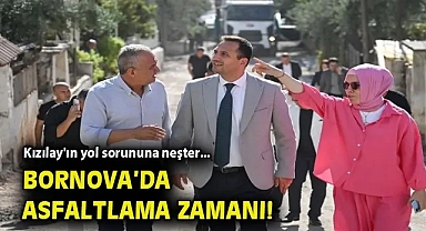 Bornova'da asfalt zamanı... Kızılay'ın yol sorununa neşter!