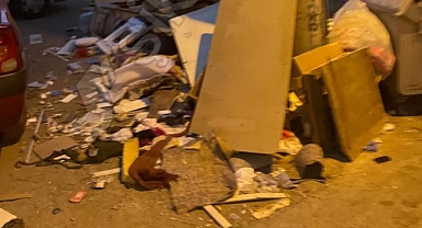 Karabağlar'da çöp sorunu bitmek bilmiyor… Yetersiz hizmet şikayeti!