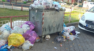 Bayraklı'da grev ilçeyi vurdu... Çöp kent!