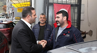 Başkan Uzun'dan Küçük Sanayi'de esnaf ziyareti