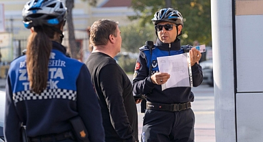 Bisikletli zabıtadan çevreci denetim