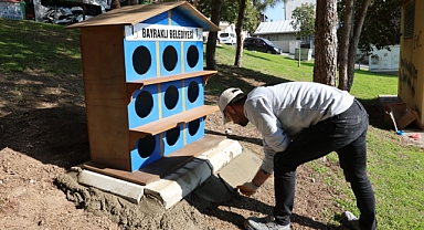 Bayraklı'da sokak kedilerine yeni yuva