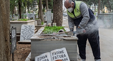 Vandalizm kurbanı 39 mezar için çalışma başlatıldı