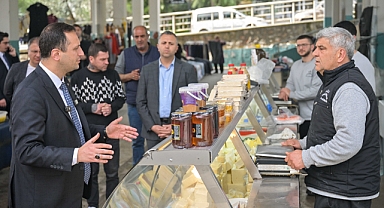 Başkan Eşki'den pazaryeri ziyareti