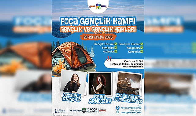 Büyükşehir'den gençlere Foça'da kamp