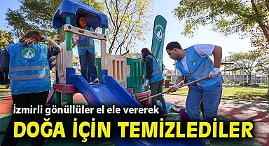 İzmirli gönüllüler el ele vererek doğa için temizlediler