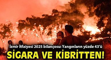 İzmir İtfaiyesi 2025 bilançosu: Yangınların yüzde 43'ü sigara ve kibritten