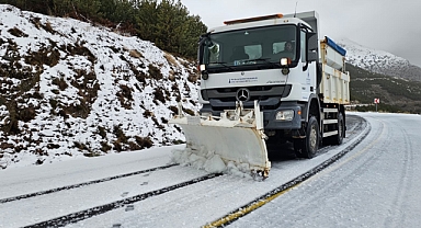 İzmir'in 6 ilçesinde karla mücadele