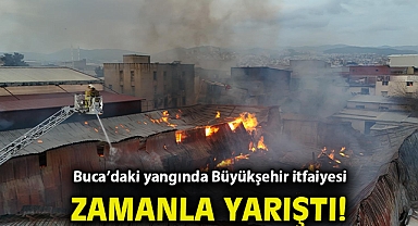 Buca'daki yangında Büyükşehir itfaiyesinin zamanla yarışı