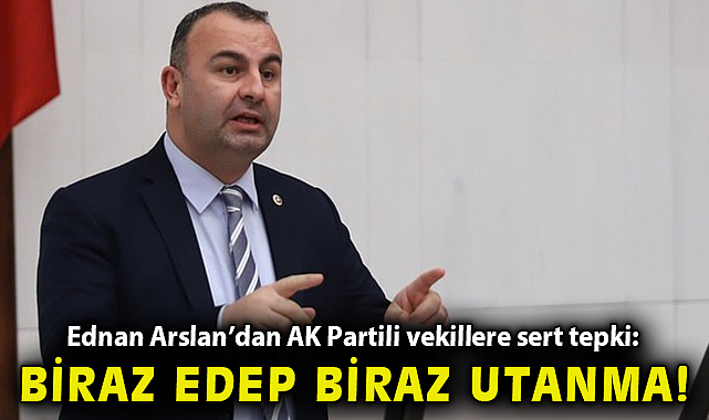 Ednan Arslan'dan AK Partili vekillere sert tepki: 