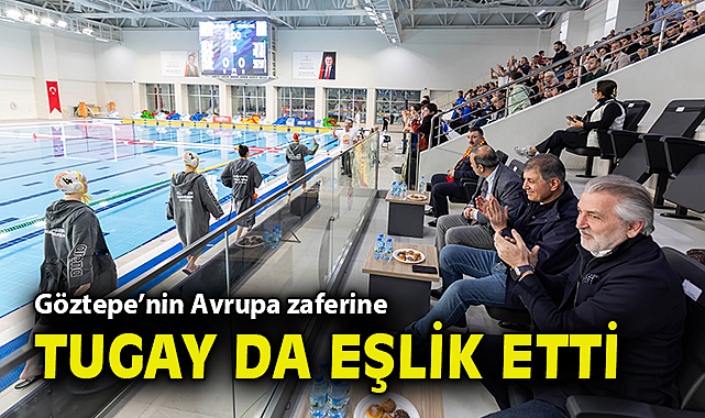 Göztepe'nin Avrupa zaferine Başkan Tugay da eşlik etti