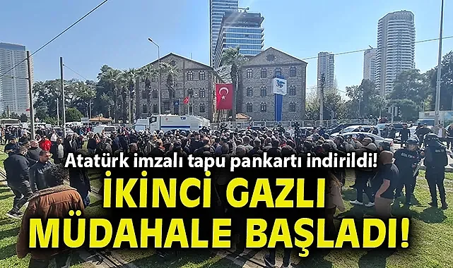 Atatürk İmzalı Kararname Pankartına Biber Gazlı Müdahale!