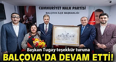 Başkan Tugay teşekkür turuna Balçova'da devam etti