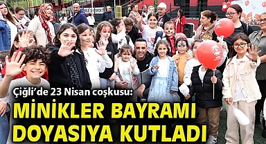 Çiğli'de 23 Nisan coşkusu: Minikler bayramı doyasıya kutladı