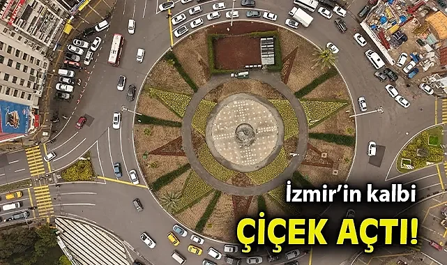 İzmir'in kalbi çiçek açtı