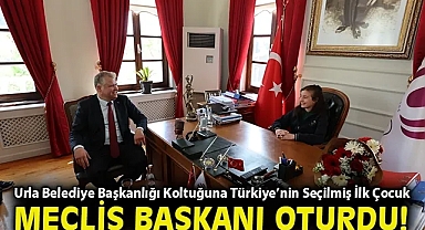 Urla Belediye Başkanlığı Koltuğuna Türkiye'nin Seçilmiş İlk Çocuk Meclisi Başkanı Oturdu