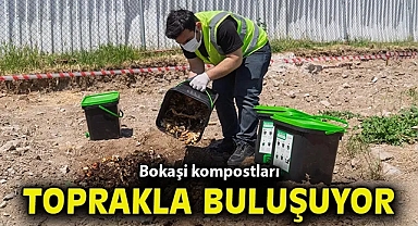 Bokaşi kompostları toprakla buluşuyor