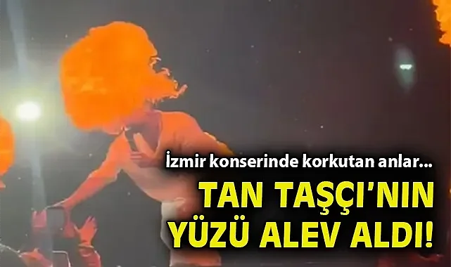 İzmir konserinde korkutan anlar... Tan Taşçı'nın yüzü alev aldı!