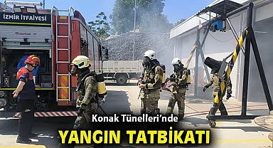 Konak Tünelleri'nde gerçeğini aratmayan deprem ve yangın tatbikatı