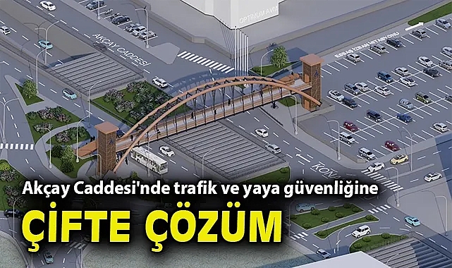Akçay Caddesi'nde trafik ve yaya güvenliğine çifte çözüm