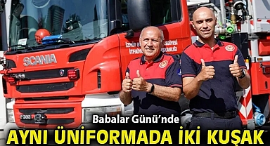 Babalar Günü'nde aynı üniformada iki kuşak