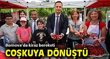 Bornova'da kiraz bereketi coşkuya dönüştü