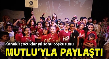 Konaklı çocuklar yıl sonu coşkusunu Başkan Mutlu'yla paylaştı