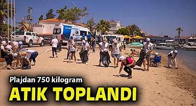 Plajdan 750 kilogram atık toplandı