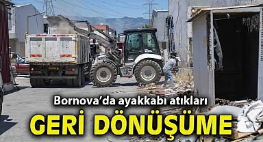 Bornova’da ayakkabı atıkları geri dönüşüme