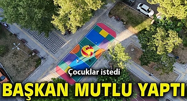 Çocuklar istedi, Başkan Mutlu yaptı: O park voleybol sahasına kavuştu