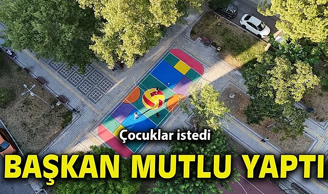 Çocuklar istedi, Başkan Mutlu yaptı: O park voleybol sahasına kavuştu